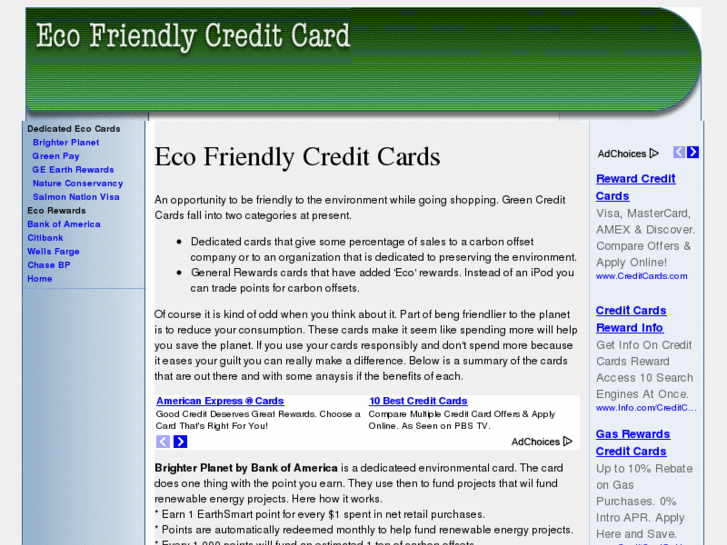 www.ecofriendlycreditcard.com