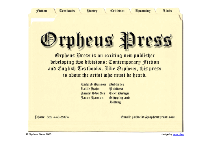 www.orpheuspress.com