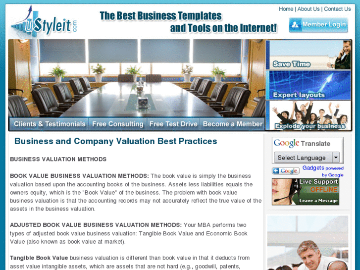 www.businessvaluationtemplates.com