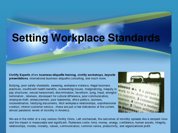 www.settingworkplacestandards.com