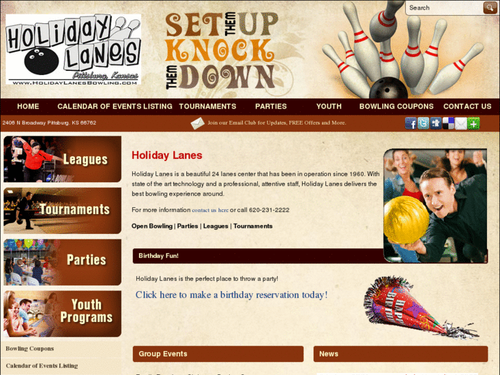 www.holidaylanesbowling.com