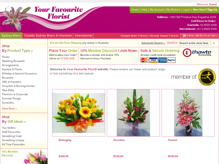 www.yourfavouriteflorist.com