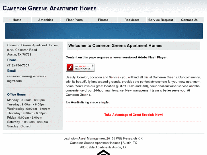 www.camerongreens-apts.com