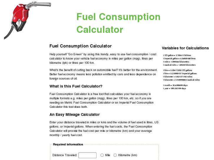 www.fuelcalculator.info