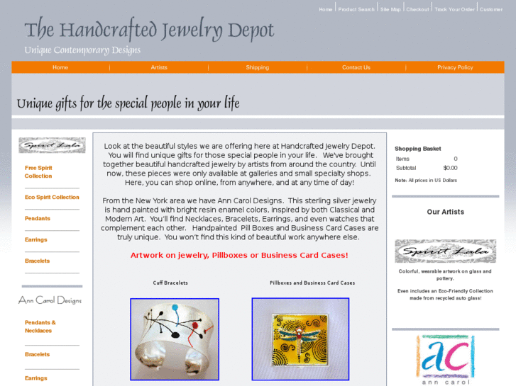 www.handcraftedjewelrydepot.com