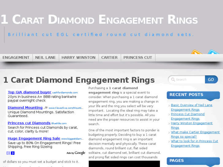 www.1caratdiamondengagementring.net