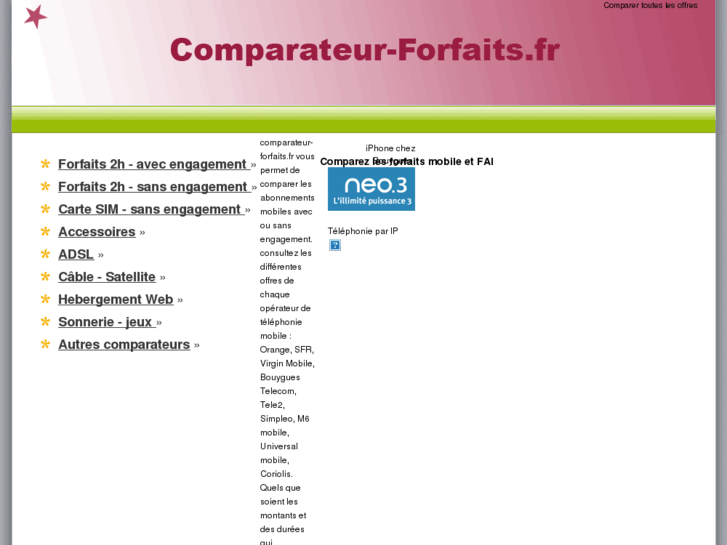 www.comparateur-forfaits.fr