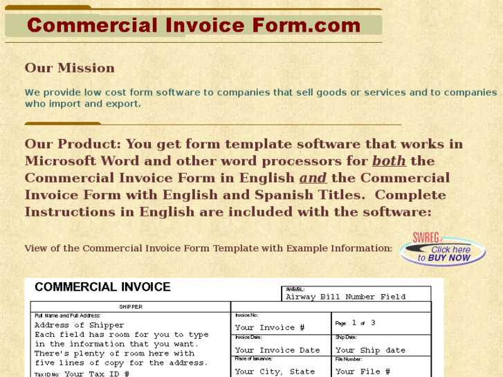 www.commercialinvoiceform.com