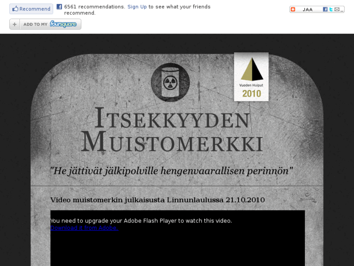 www.itsekkyydenmuistomerkki.fi