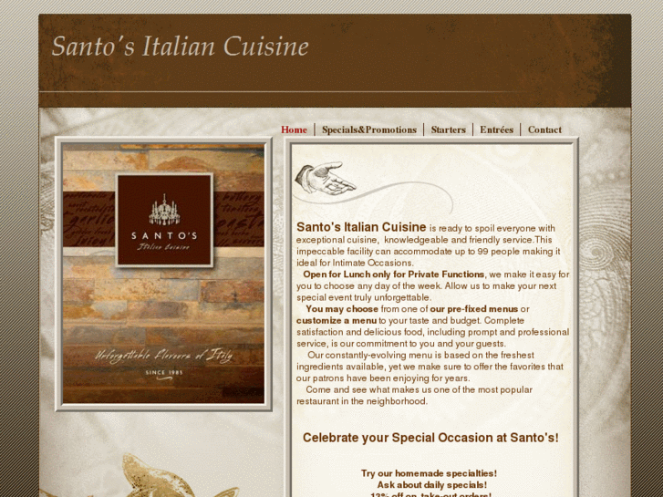 www.santositaliancuisine.com