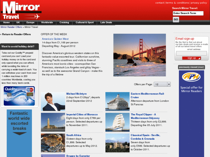 www.mirrortraveloffers.com