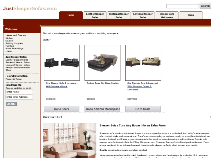 www.onlysleepersofas.com