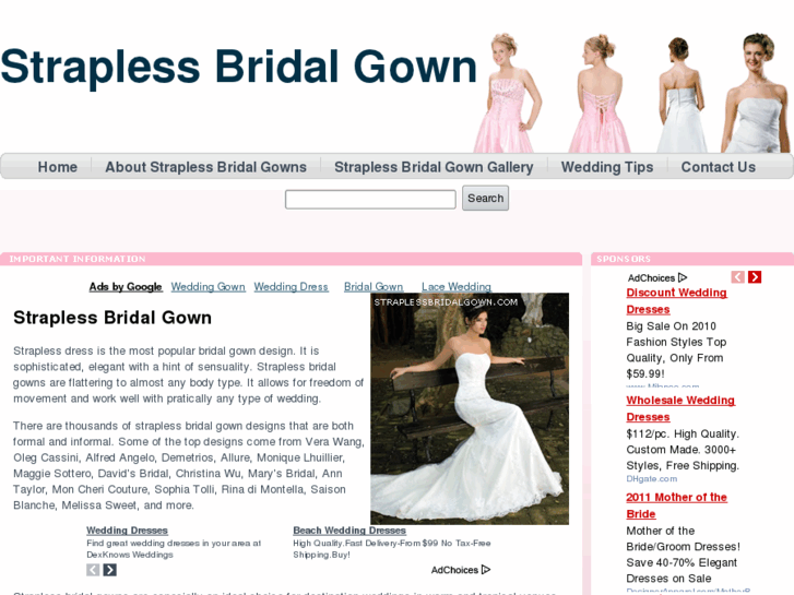 www.straplessbridalgown.com