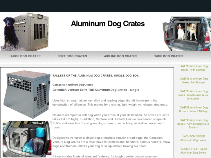 www.aluminum-dog-crates.com