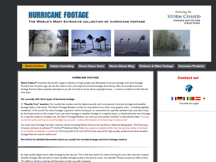 www.hurricanefootage.org