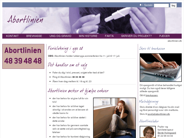 www.abortlinien.dk