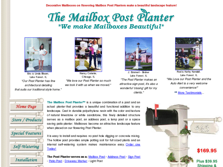 www.mailboxpostplanter.com