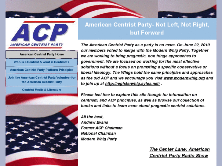 www.americancentristparty.net