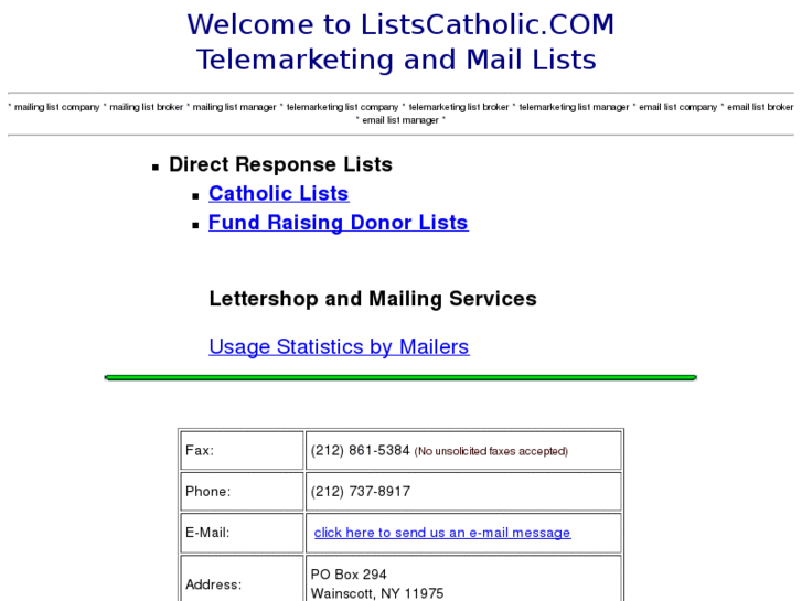 www.listscatholic.com