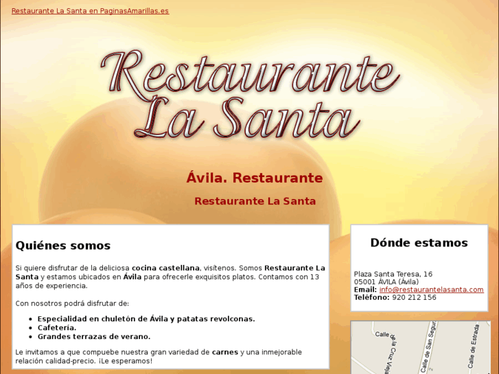 www.restaurantelasanta.com