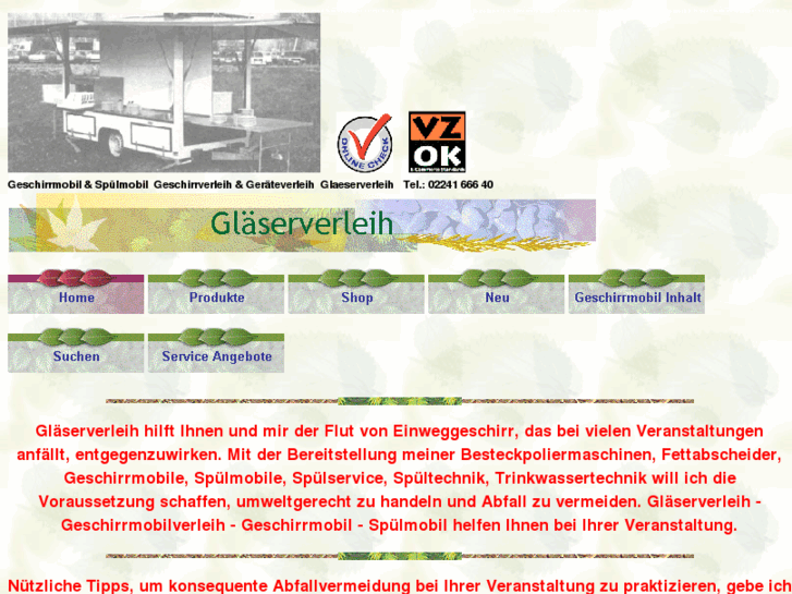 www.glaeserverleih.eu