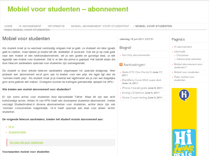 www.mobielvoorstudenten.nl