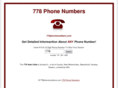 778phonenumbers.com