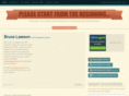 pleasestartfromthebeginning.com