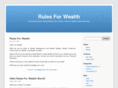 rulesforwealth.com