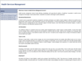 healthservicesmanagement.net