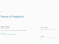 pursuitofsimplicity.com