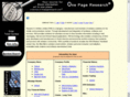 onepageresearch.com