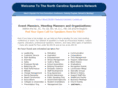 northcarolinaspeakersnetwork.com