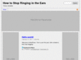 howtostopringingintheears.com