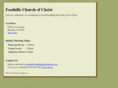 foothillschurchofchrist.org