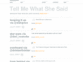 tellmewhatshesaid.com