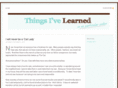 thingsivelearned.net