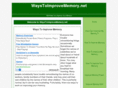 waystoimprovememory.net