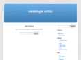 rankingscritic.com