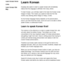 learntospeakkorean.net