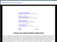 fixedlowinterestratecreditcard.com