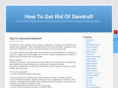 howtogetridofdandruff.net