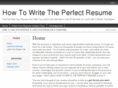 howtowritetheperfectresume.com