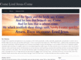 come-lord-jesus-come.net