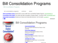 billconsolidationprograms.org