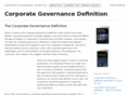 corporategovernancedefinition.net