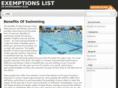 exemptionslist.com