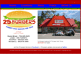 25gourmetburgers.com