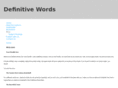 definitivewords.com