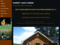 sunsetlakecabins.com